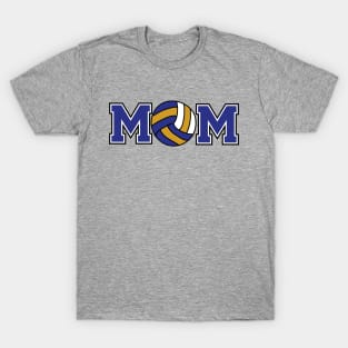 Volleyball Mom Blue and Gold T-Shirt